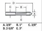 Bosch 85245SMC 3/8 In. x 1 In. Carbide-Tipped Single-Flute Shear Angle Pilot Panel Router Bit