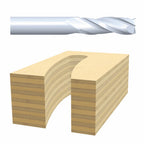 Bosch 85903M 1/4 In. x 1 In. Solid Carbide 2-Flute Downcut Spiral Bit