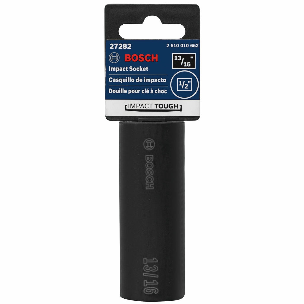 Bosch 27282 13/16 In. Impact Tough Deep Well Socket, 1/2 In. Shank