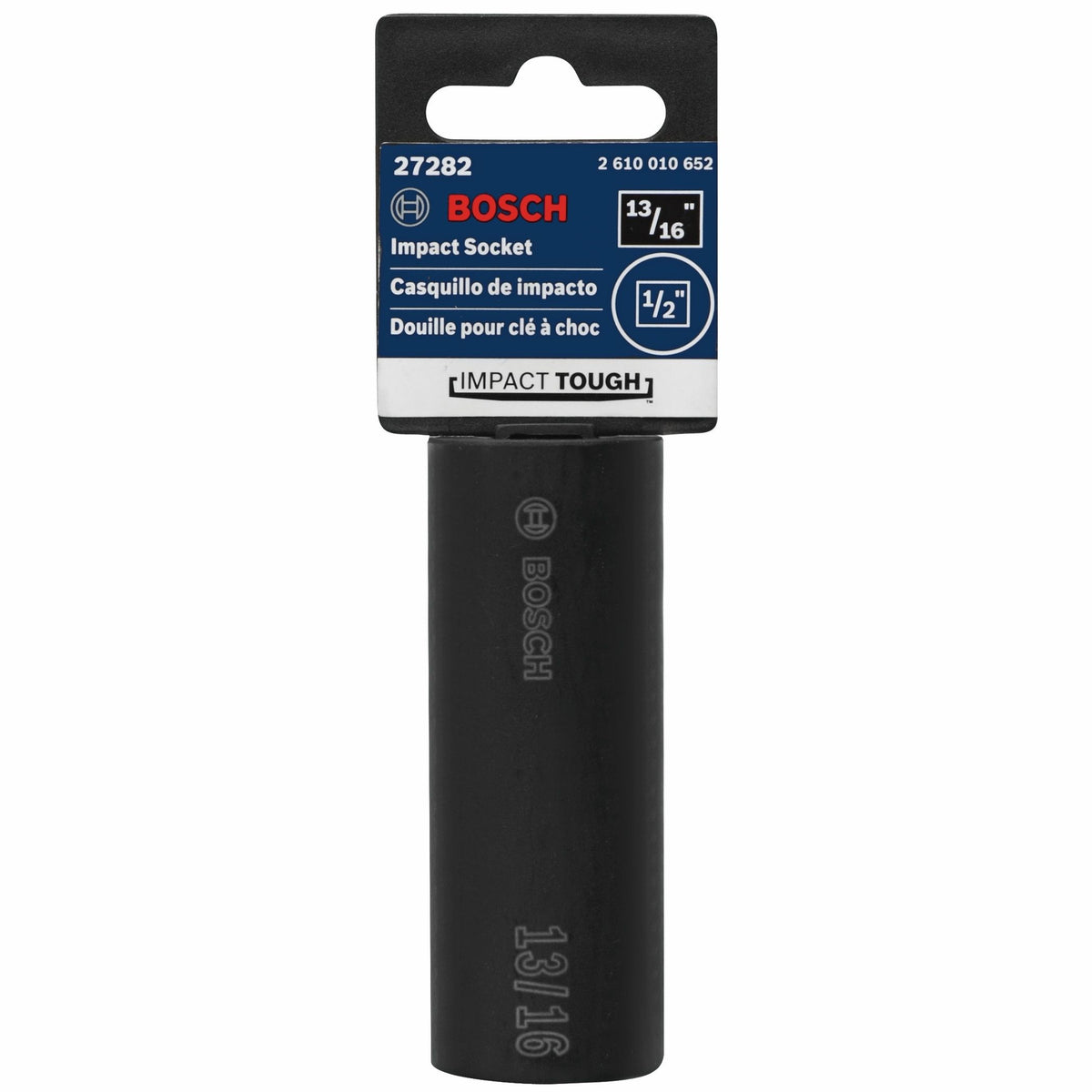 Bosch 27282 13/16 In. Impact Tough Deep Well Socket, 1/2 In. Shank