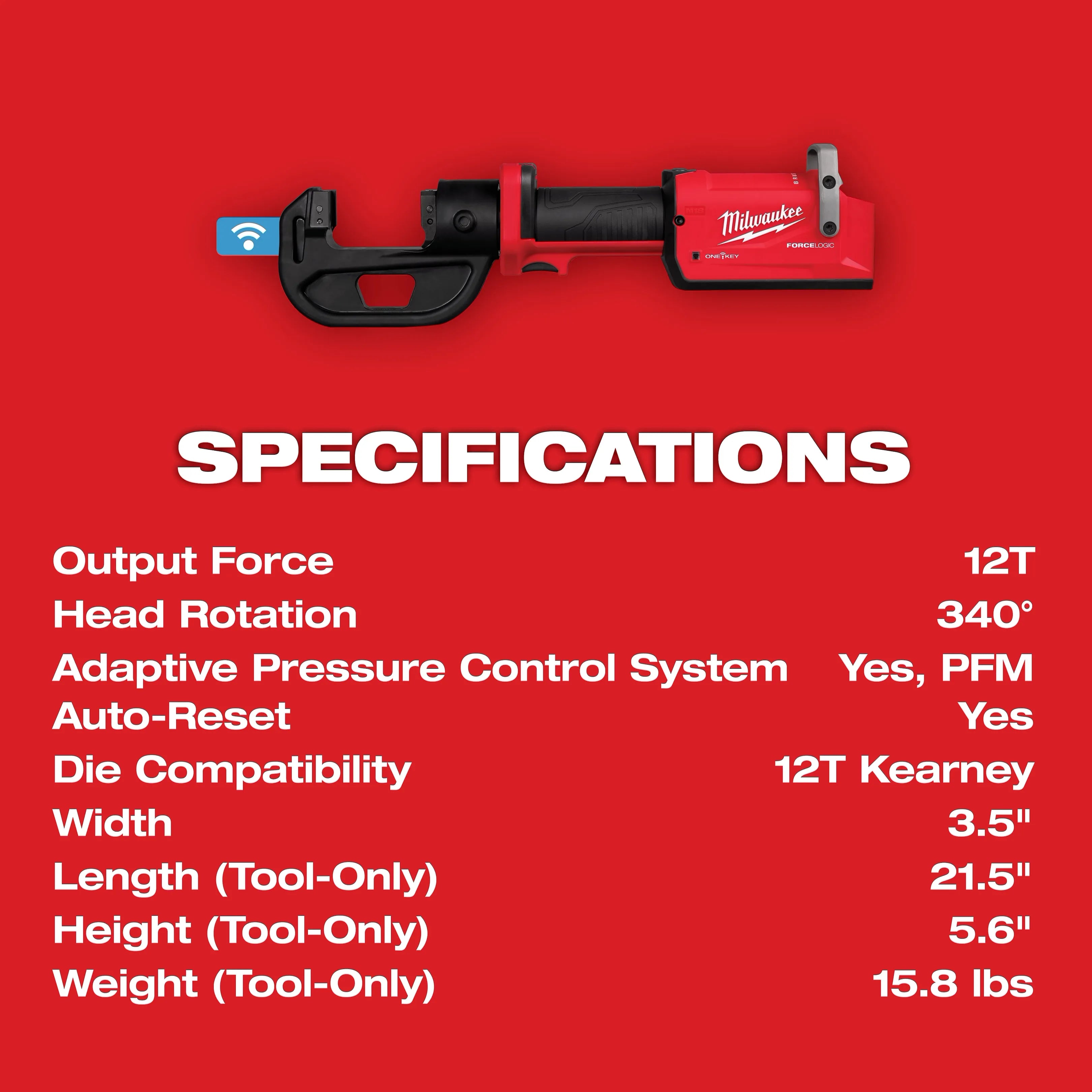 M18™ FORCE LOGIC™ 12T Linear Crimper