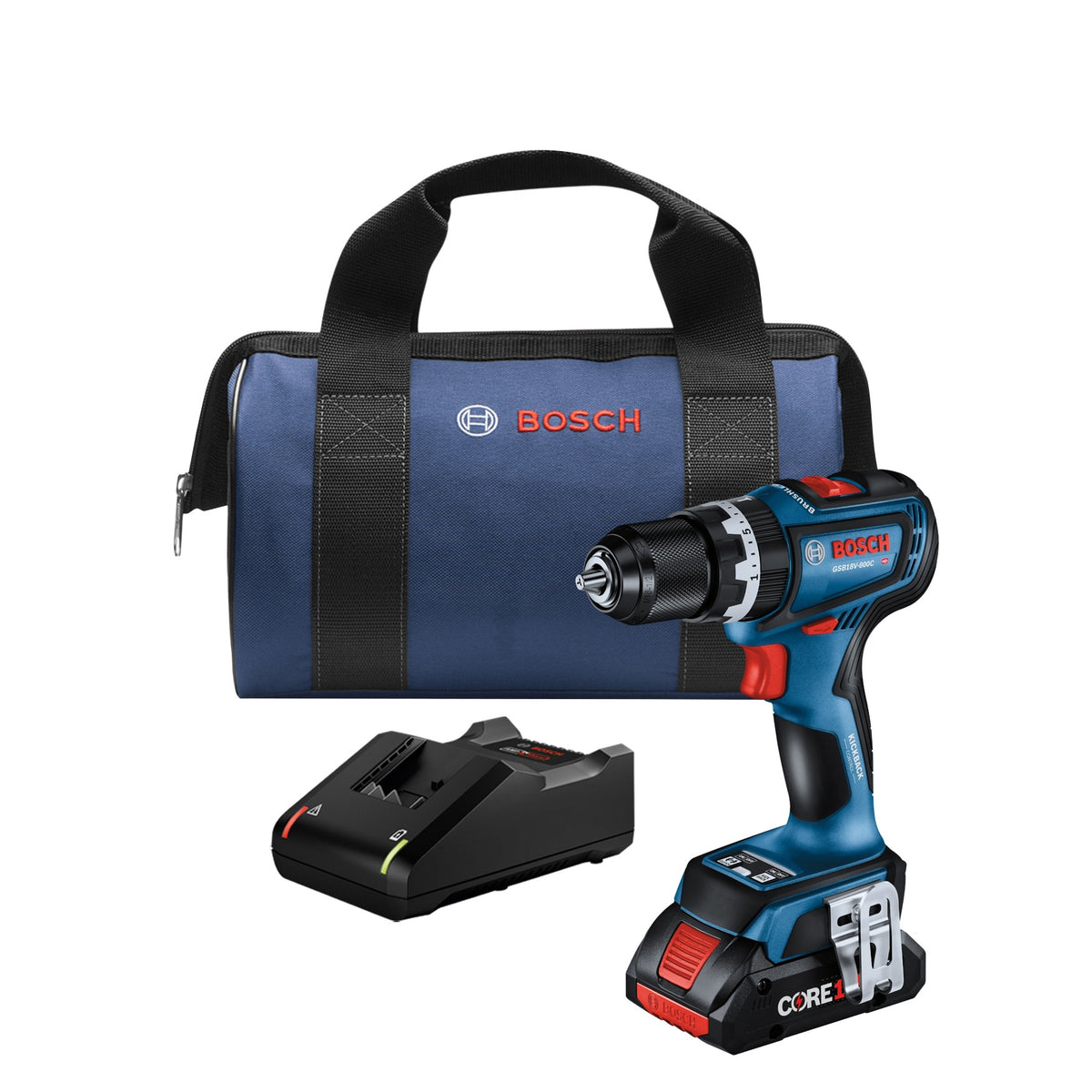 Bosch GSB18V-800CB14 1/2 In. Brushless Connected-Ready Hammer Drill/Driver Kit with (1) CORE18V 4 Ah Advanced Power Battery