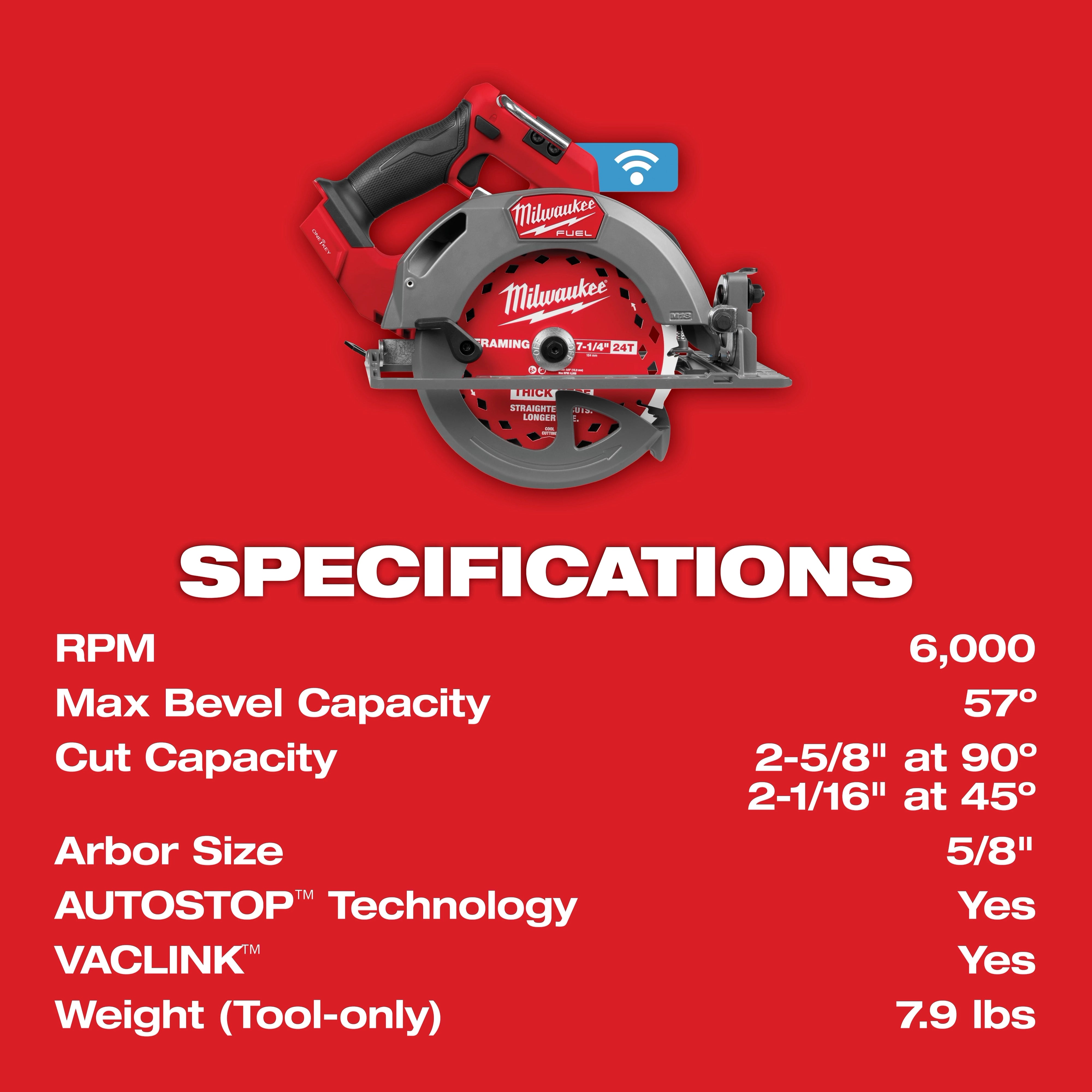M18 FUEL™ 7-1/4" Circular Saw w/ ONE-KEY™