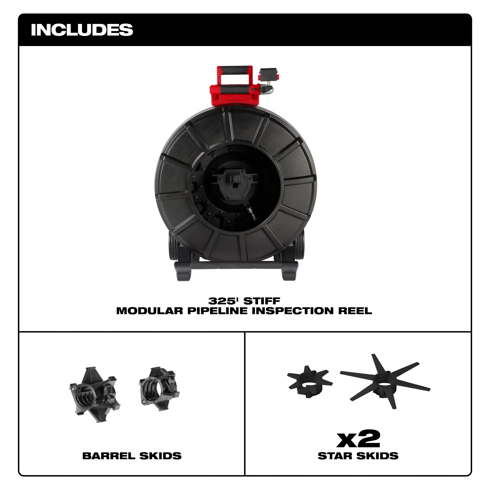 325’ Stiff Modular Pipeline Inspection Reel