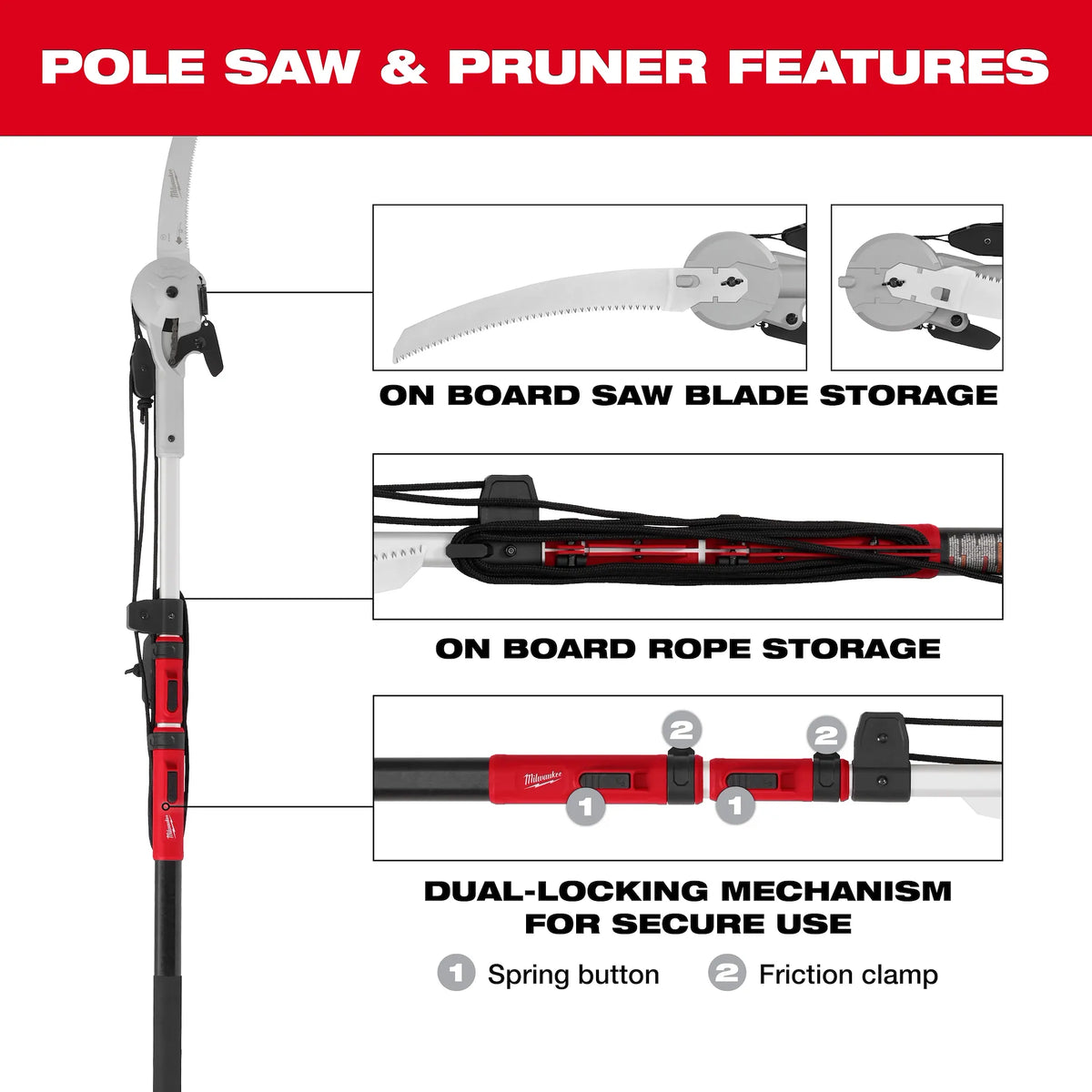 Milwaukee 16' Pole Saw & Pruner | 48-22-9375