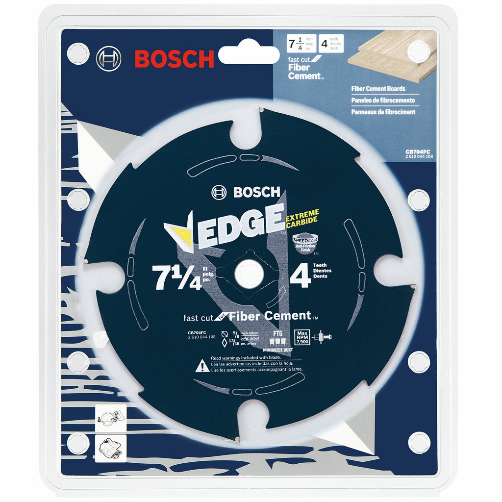 Bosch CB704FC 7-1/4 In. 4 Tooth Edge Diamond-Impregnated Carbide-Tipped Saw Blade