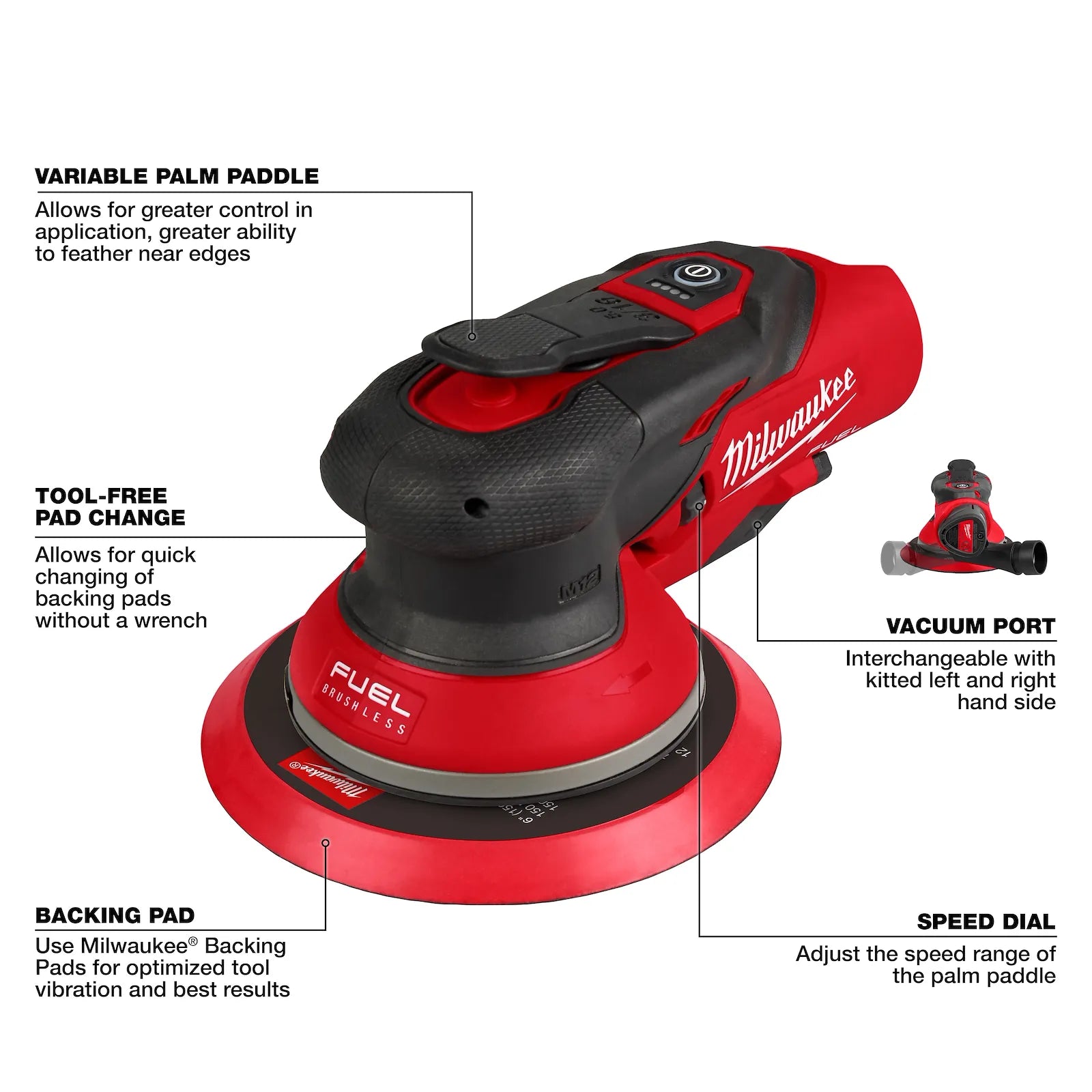 M12 FUEL™ 6" Random Orbital Sander (3/16")