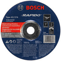 Bosch TCW27S700 7 In. 1/16 In. 7/8 In. Arbor Type 27A (ISO 42) 46 Grit Rapido Fast Metal/Stainless Cutting Abrasive Wheel