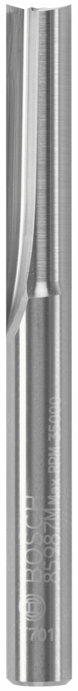 Bosch 85987MC 1/4 In. x 1 In. Solid Carbide Double-Flute Straight Router Bit