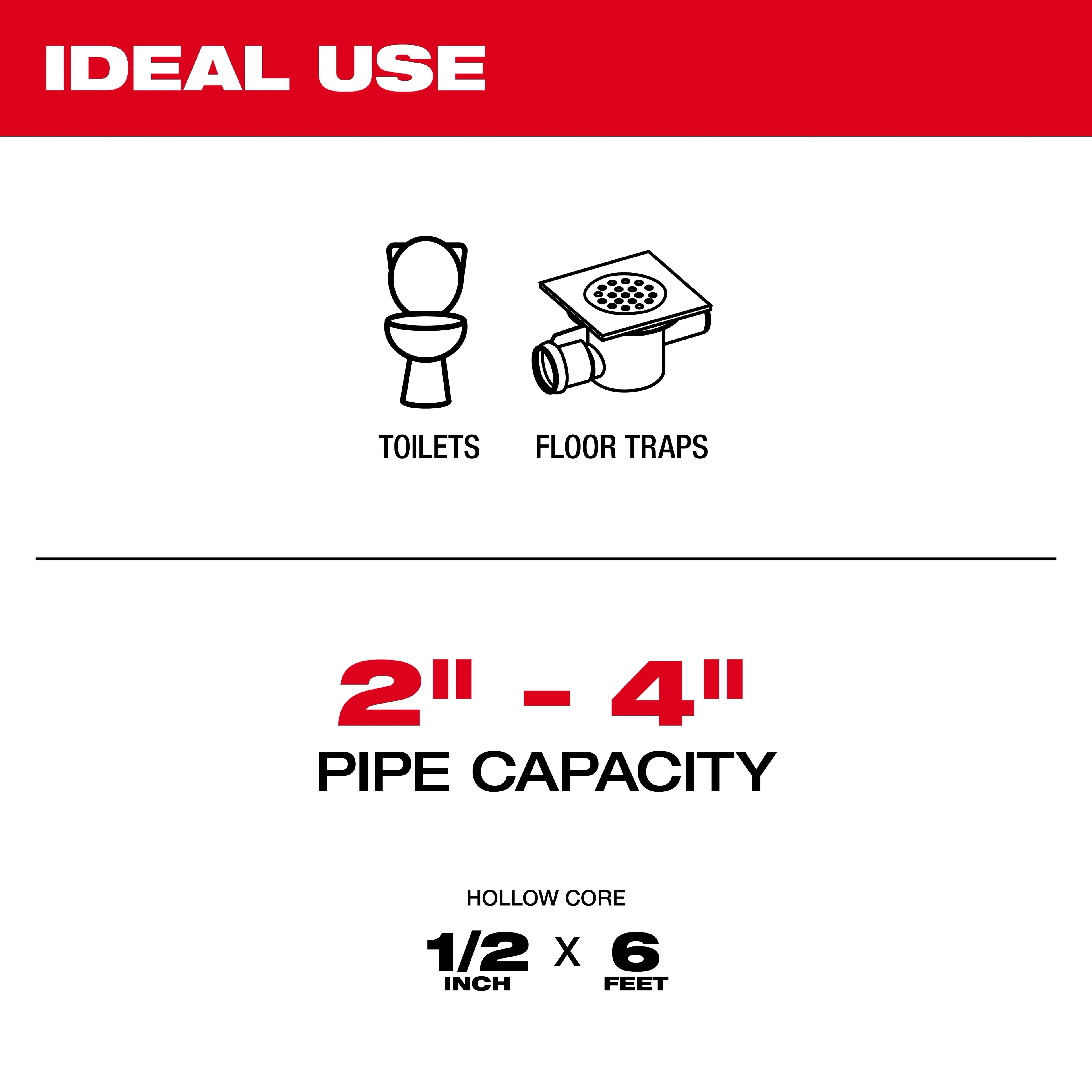 TRAPSNAKE™ 6' Toilet Auger Cable