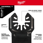 Milwaukee 3-Piece Universal Fit Oscillating Multi-Tool Blade Set | 49-10-9001