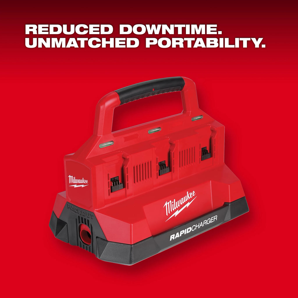 Milwaukee M18 Six Bay Rapid Charger with  PACKOUT Compatibility | 48-59-1809