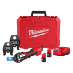 M12™ FORCE LOGIC™ Press Tool Kit w/ ONE‑KEY™ with 1/2" – 1" CTS‑V Jaws