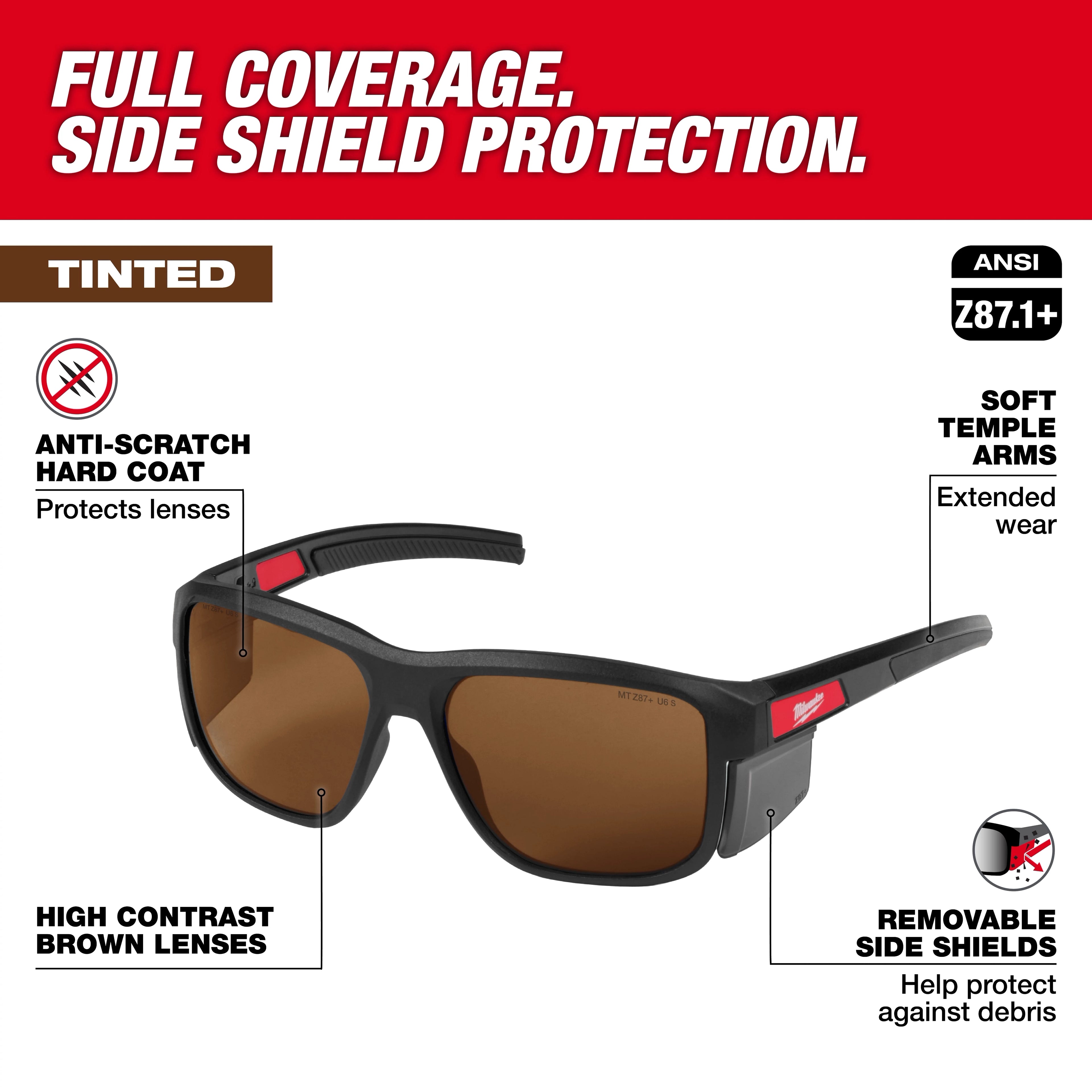 Full Frame Safety Glasses with Removable Side Shields