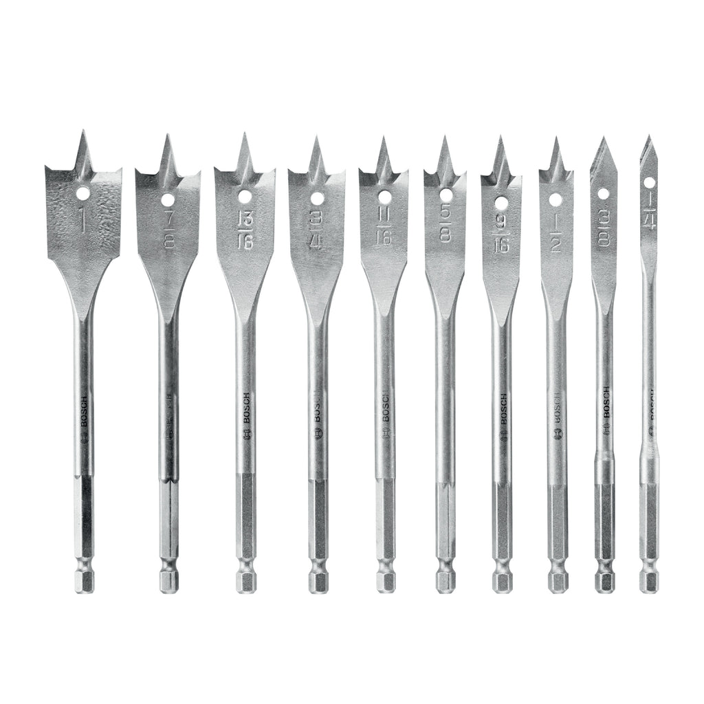Bosch SB0010 10 pc. Chisel-Point Spade Bit Set