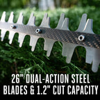 26" Hedge Trimmer with Carbon Fiber Rail