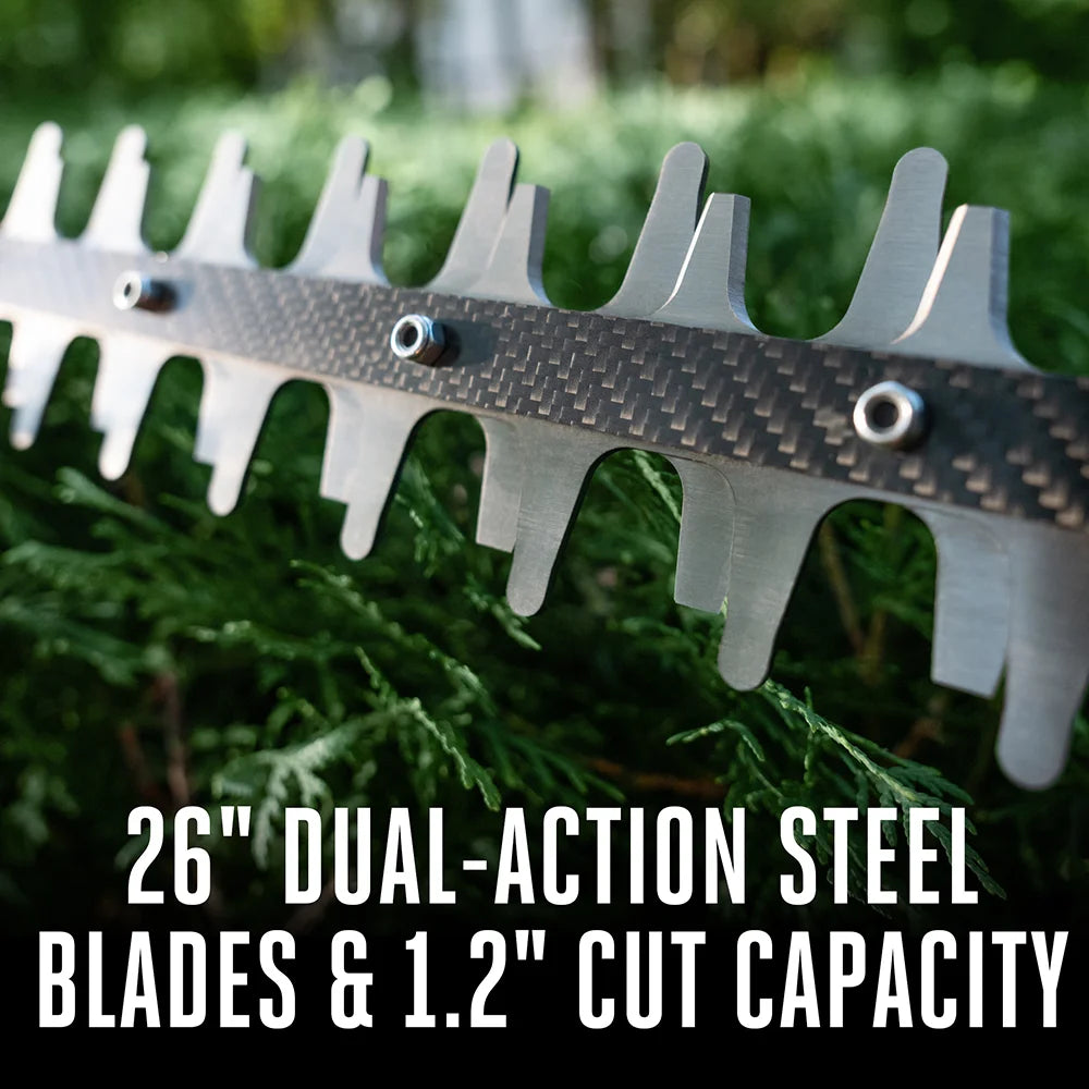 26" Hedge Trimmer with Carbon Fiber Rail
