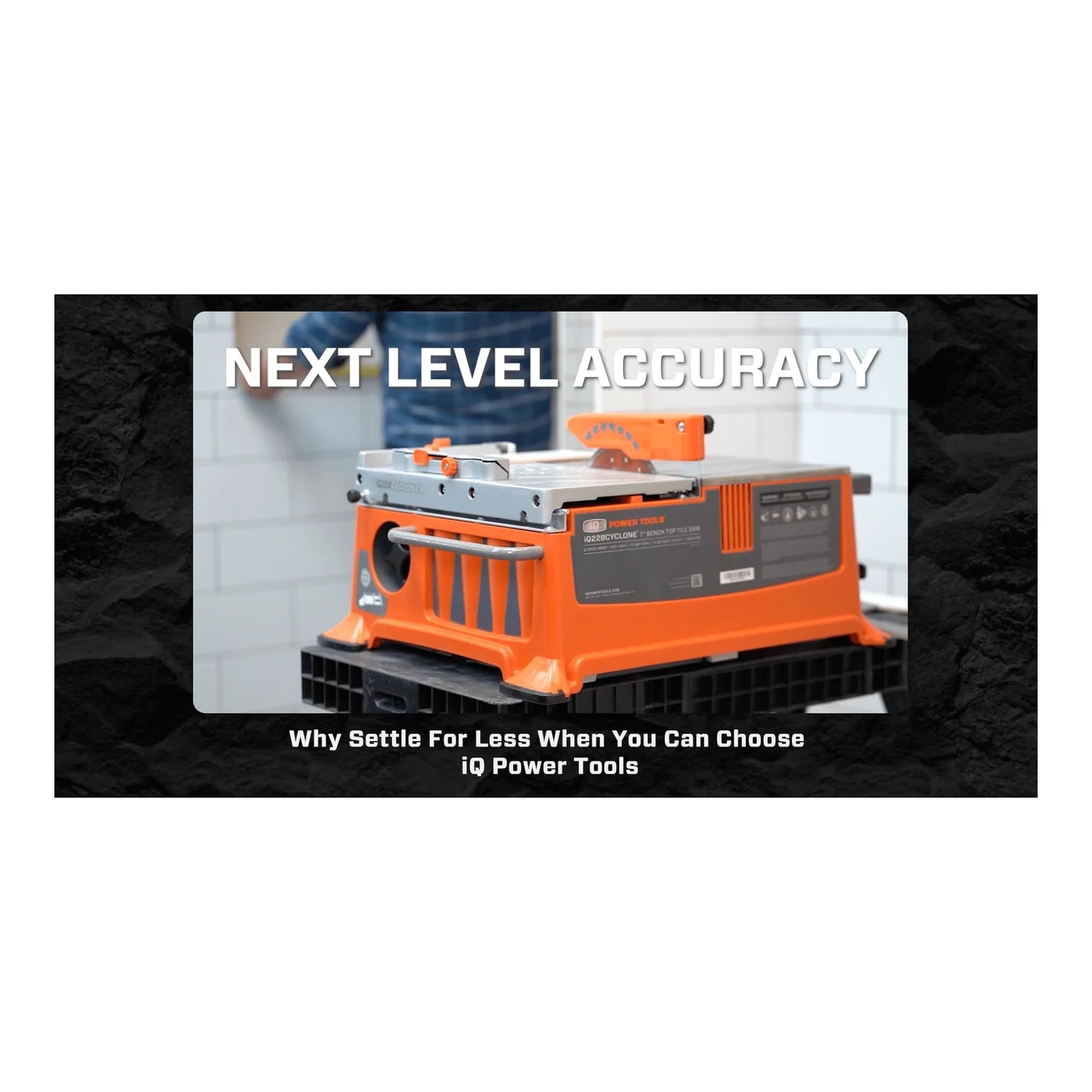 iQ228 CYCLONE 7" Dry Cut Tile Saw With Integrated Dust Control System