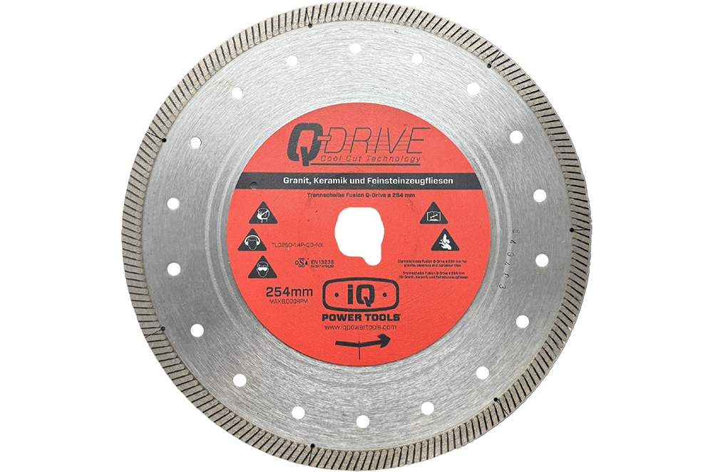 10" Q-Drive Tile Blade, Finishing Touch, for iQTS244® and iQ252® Series