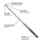 Bosch MP01 1/8 In. x 2 In. x 3 In. Daredevil Multipurpose Drill Bit