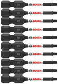 Bosch ITSQ12B 10 pc. Impact Tough 2 In. Square #1 Power Bits (Bulk Pack)
