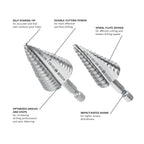 Bosch SDC4 1/4 In. to 7/8 In. High-Speed Steel Turbo Step Drill Bit