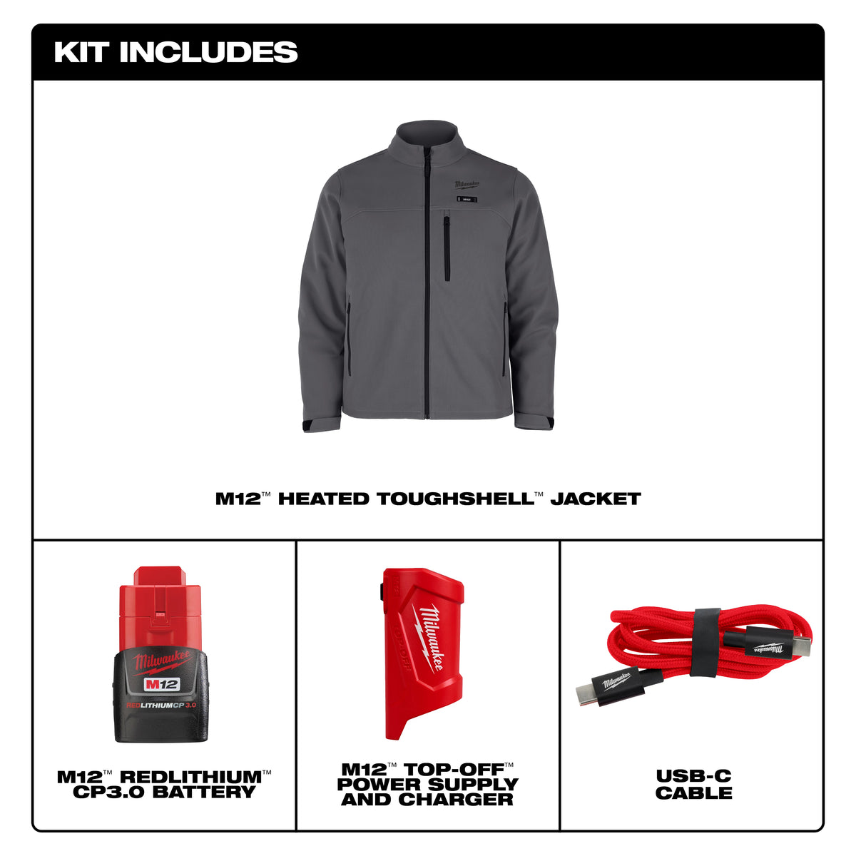 Milwaukee M12 Heated TOUGHSHELL Work Jacket – Configuration Options