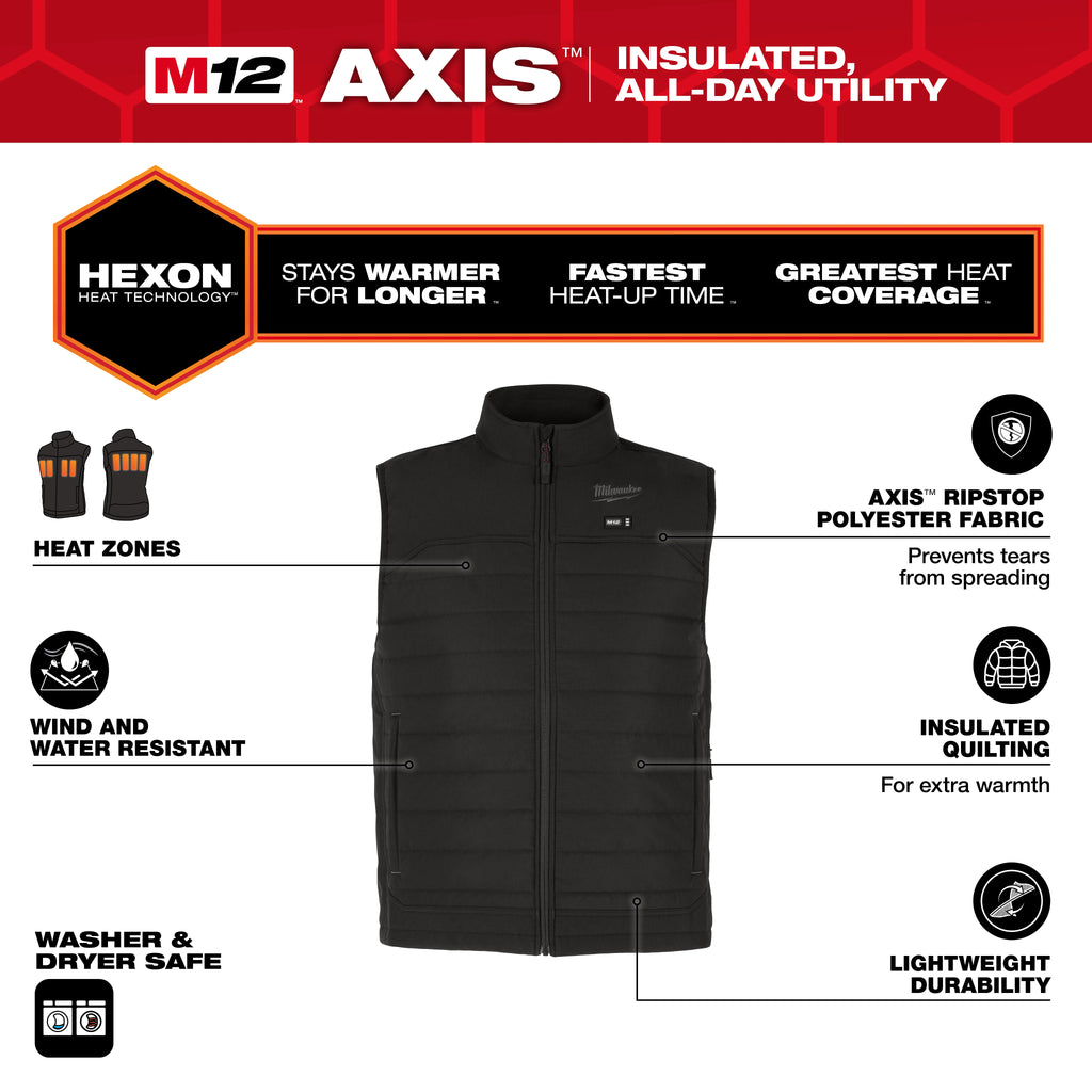 Milwaukee M12 Heated AXIS Vest – Configuration Options