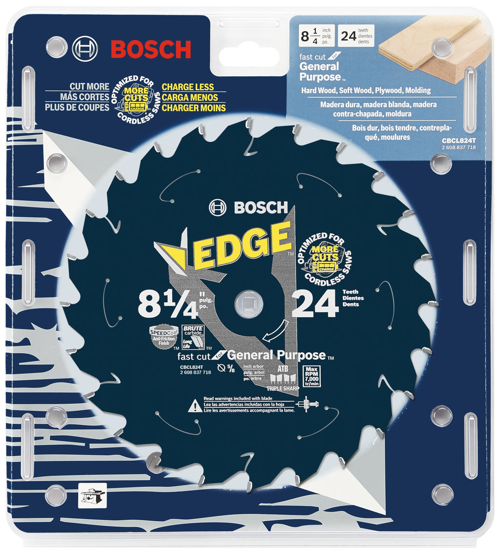 Bosch CBCL824M 8-1/2 In. 24 Tooth Edge Cordless Circular Saw Blade for General Purpose