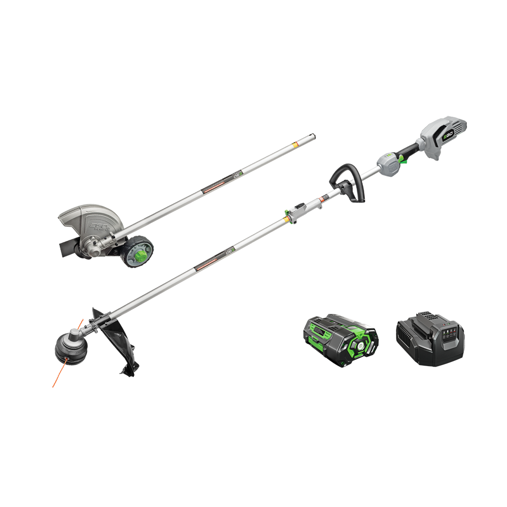 EGO Power+ Multi-Head Combo Kit; 15" String Trimmer, 8" Edger & Power Head with 5.0Ah Battery and Standard Charger