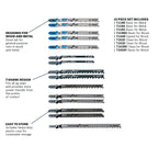 Bosch T15RC 15 pc. T-Shank Jig Saw Blade Set for Wood and Metal