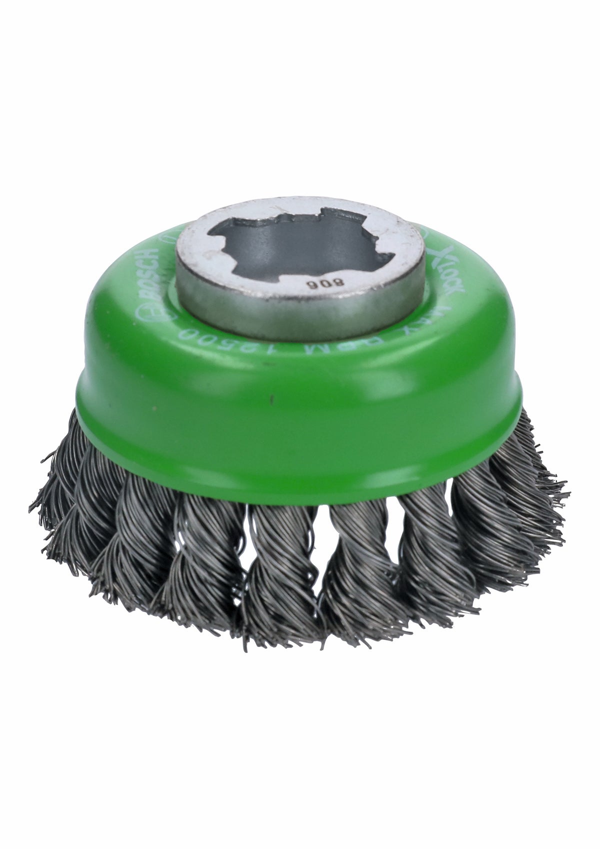 Bosch WBX329 3 In. Wheel Dia. X-LOCK Arbor Stainless Steel Knotted Wire Single Row Cup Brush