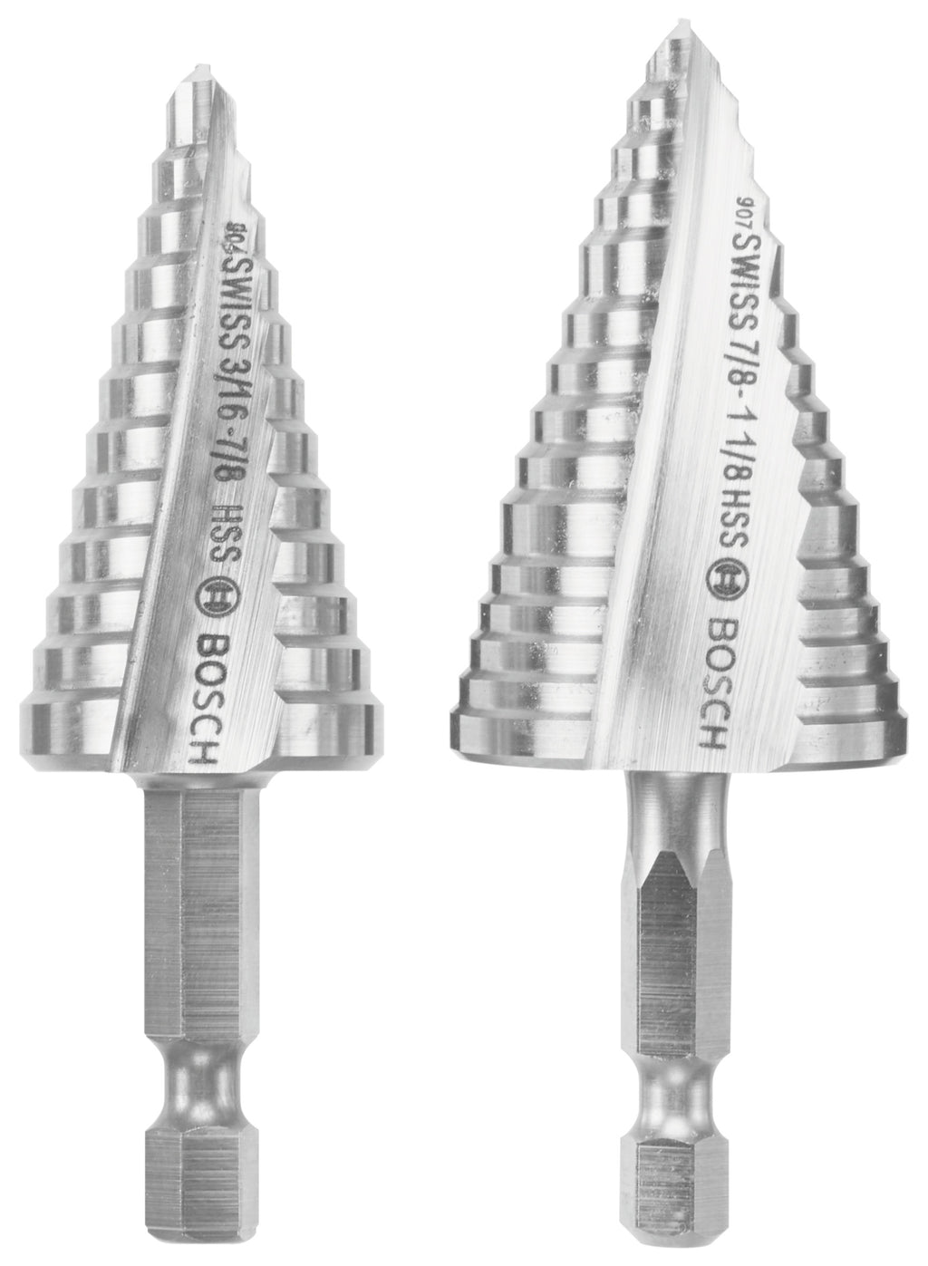 Bosch IMSDC002 2 pc. High-Speed Steel Impact Tough Turbo Step Drill Bit Set