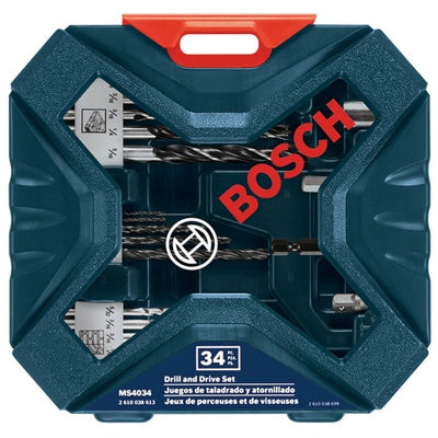 Mixed Driving and Drill Bit Set with Hard Case (34-Piece)