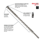 Bosch HCFC2042 1/4 In. x 6 In. x 8-1/2 In. SDS-plus Bulldog Xtreme Carbide Rotary Hammer Drill Bit