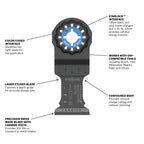 Bosch OSL114C-2 1-1/4 In. Starlock Oscillating Multi Tool Carbide Plunge Cut Blade 2 pk.