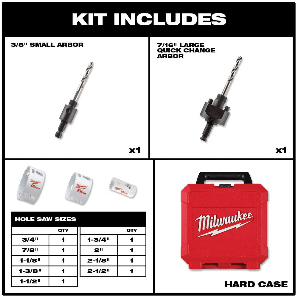 13PC HOLE DOZER™ General-Purpose Hole Saw Kit