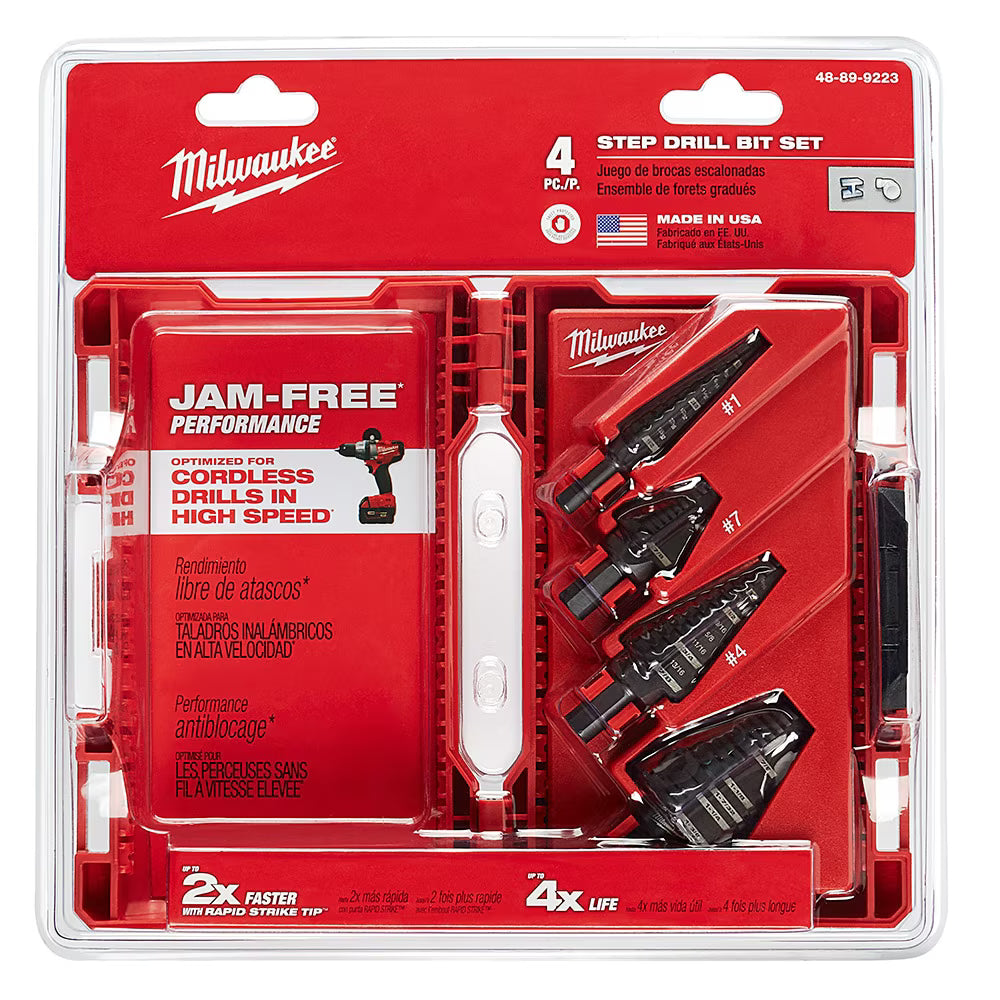 Step Drill Bit Set - 4PC