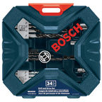 Mixed Driving and Drill Bit Set with Hard Case (34-Piece)
