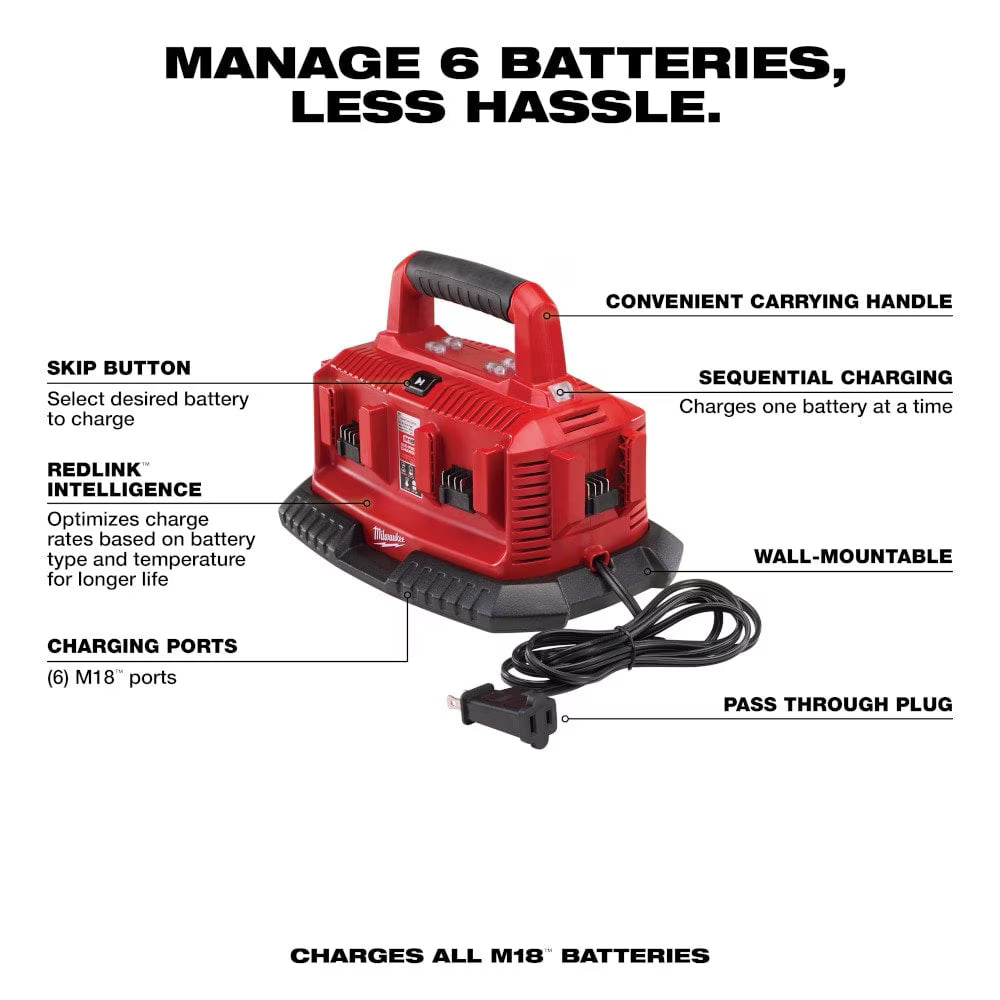 M18™ Six Pack Sequential Charger