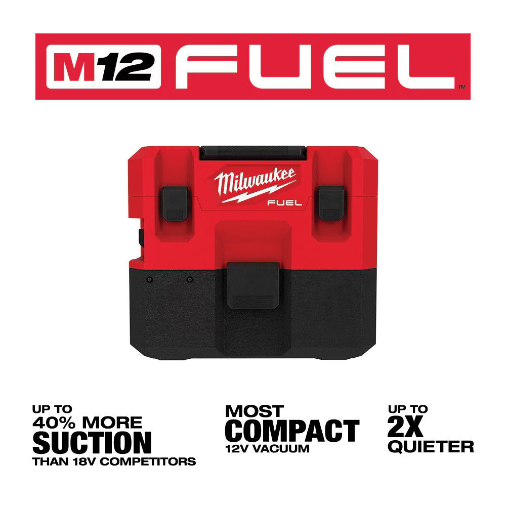 Milwaukee M12 FUEL 1.6 Gallon Wet/Dry Vacuum | 0960-20