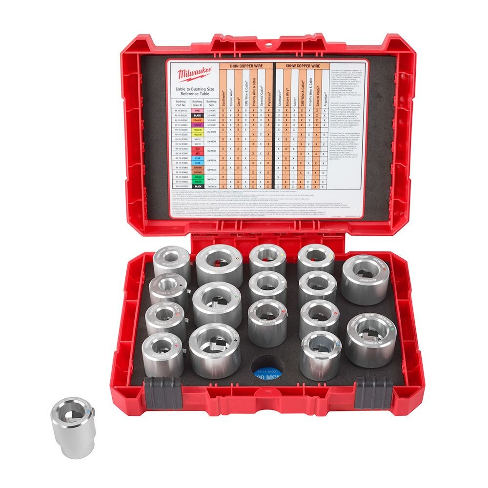 Milwaukee 1/0 AWG - 750 MCM Cu with 17 THHN / XHHW Bushings | 49-16-BKITS