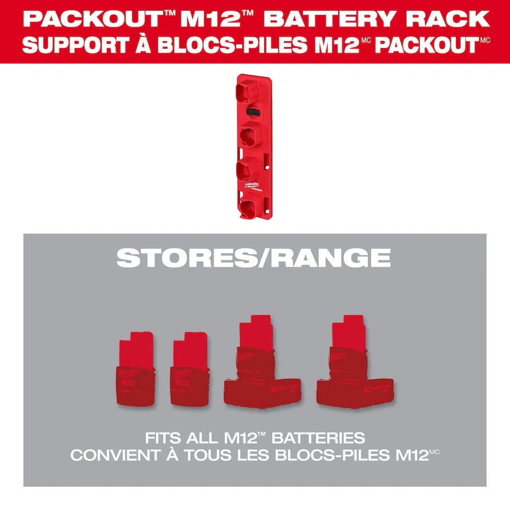 Milwaukee PACKOUT M12 Battery Rack | 48-22-8338