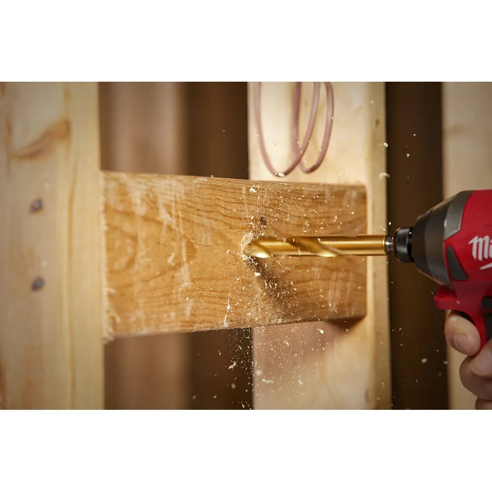 15PC SHOCKWAVE™ Impact Duty RED HELIX™ Titanium Drill Bit Set