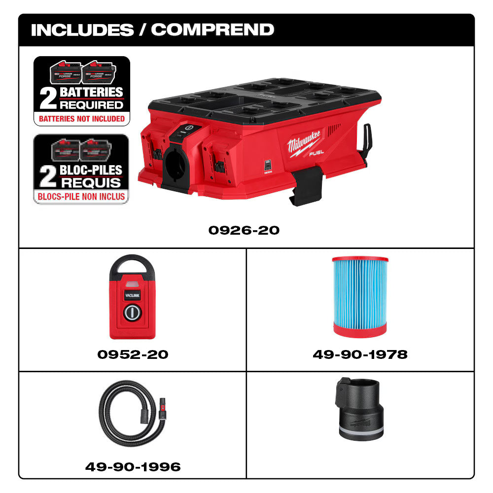 M18 FUEL™ NEXUS™ Dual Battery Wet/Dry Vacuum Motor Head w/ PACKOUT™ Compatibility & VACLINK™