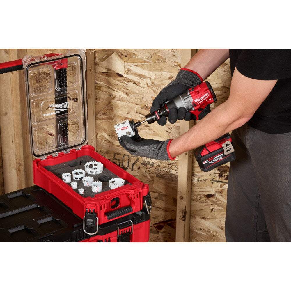 Milwaukee 12-Piece QUIK LOK HOLE DOZER Bi-Metal Kit with PACKOUT Compact Organizer | 49-22-4702