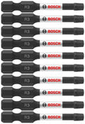 Bosch ITSQ32B 10 pc. Impact Tough 2 In. Square #3 Power Bits (Bulk Pack)