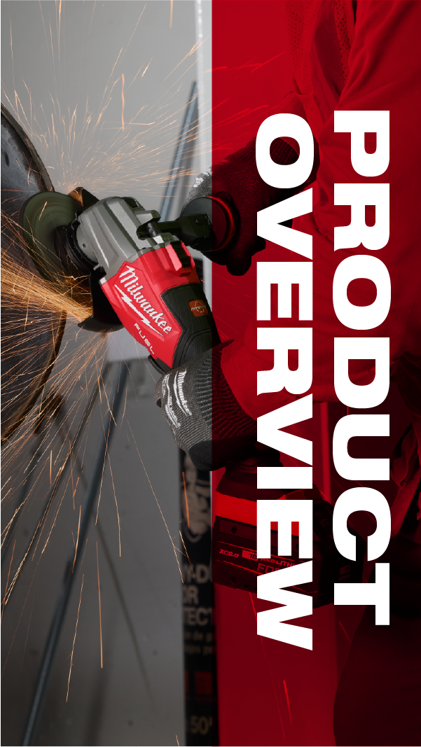 Milwaukee M18 Fuel 4.5 - 6 inch Dual Trigger Braking Grinder, Paddle Switch w ONE-KEY Product Overview