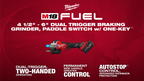 Milwaukee M18 FUEL 4.5 - 6 inch Dual Trigger Braking Grinder, Paddle Switch w ONE-KEY YouTube