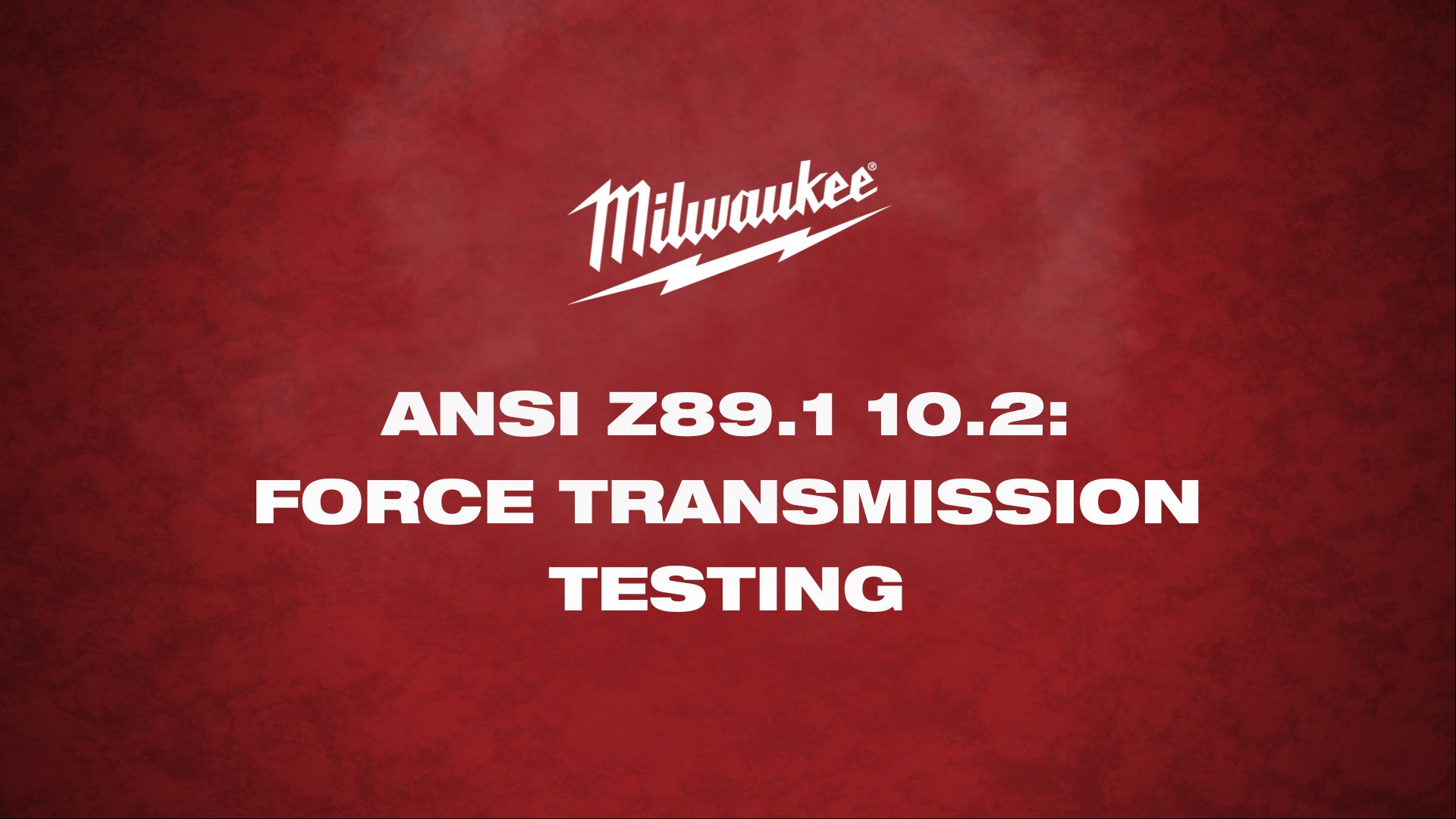 ANSI Z89.1 10.2 Force Transmission Testing Demo